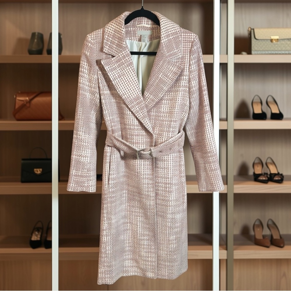H&M Women’s Tweed Belted Coat
